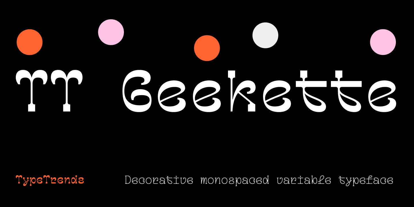 Пример шрифта TT Geekette